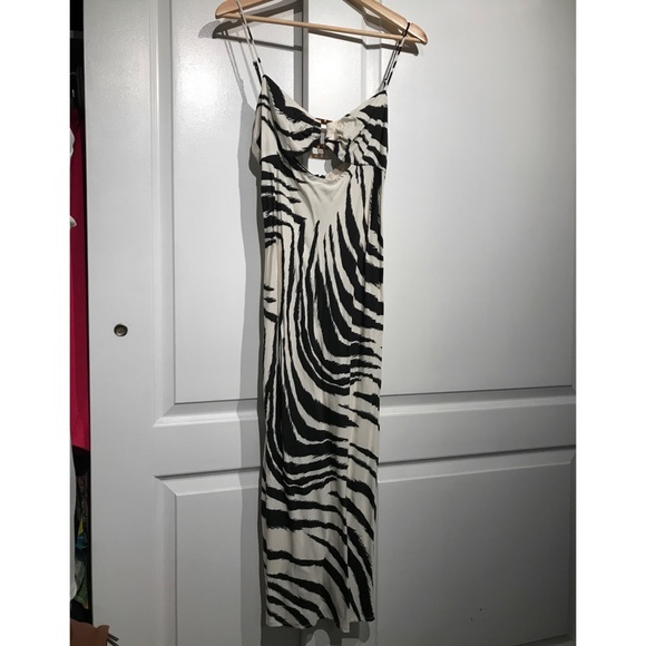 Free People Viscose midi dress NWT - Zebra print - Picture 1 of 6